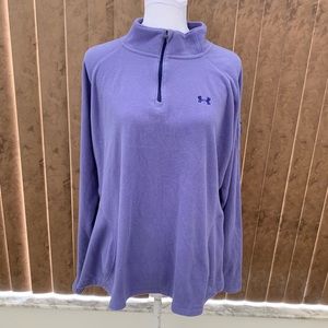 Under Armour Purple Zip Terry Cloth Pullover